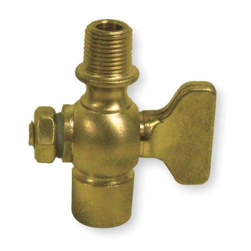 1/2-in Brass Air Cock, Nut Bottom Type, FNPT x FNPT Connection Type