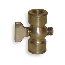 3/8-in Brass Air Cock, Spring Bottom Type, MNPT Round Shoulder x FNPT Connection Type