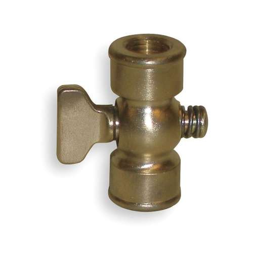 1/2-in Brass Air Cock, Spring Bottom Type, MNPT Round Shoulder x FNPT Connection Type