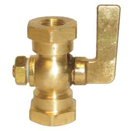 4158004 1/8-in Brass Air Cock, Nut Bottom Type, FNPT Hexagon Shoulder x FNPT Hexagon Shoulder Connection Type