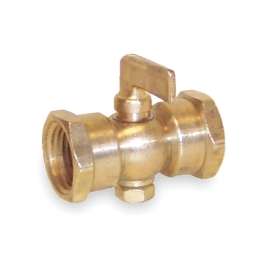 4159004 1/4-in Brass Air Cock, Nut Bottom Type, FNPT Hexagon Shoulder x FNPT Hexagon Shoulder Connection Type