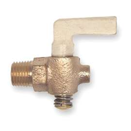 1/4-in Brass Air Cock, Spring Bottom Type, MNPT x Drain Connection Type