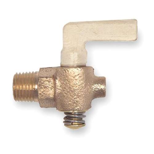 1/4-in Brass Air Cock, Spring Bottom Type, MNPT x Drain Connection Type