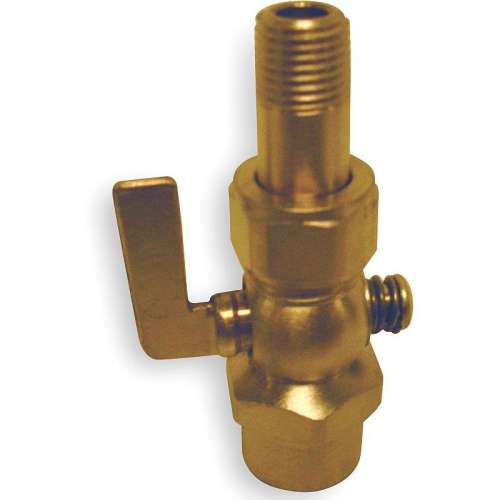 1/4-in Brass Steam Cock, Spring Bottom Type, MNPT x FNPT Connection Type