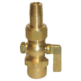 1/4-in Brass Steam Cock, Nut Bottom Type, MNPT x FNPT Connection Type
