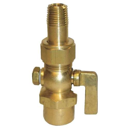 1/4-in Brass Steam Cock, Nut Bottom Type, MNPT x FNPT Connection Type