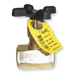 Globe Valve, FNPT, Brass, 1/4-in