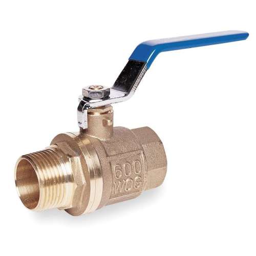 Bronze Ball Valve, FNPT x MNPT, 3/4-in