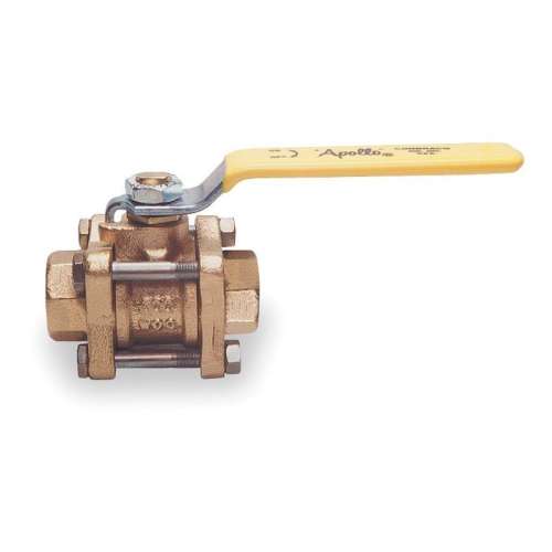 Bronze Ball Valve, Inline, Solder, 3/4-in