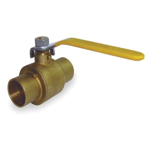 Brass Ball Valve, Inline, Solder, 1-1/4-in