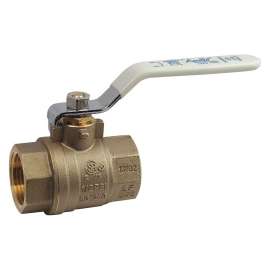 Ball Valve, Brass, 2-Piece, NPT x NPT, 1-in
