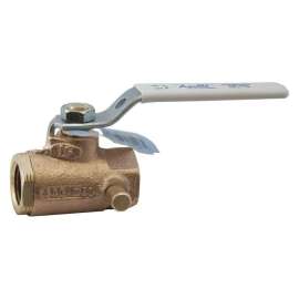 95ALF10401 LF Bronze Ball Valve, Inline, FNPT, 3/4-in