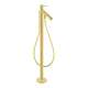 Axor Starck Freestanding Tub Filler Trim With Lever Handle And 1.75 Gpm Handshower In Brushed Gold Optic, 10455251