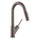Axor Starck Prep Kitchen Faucet 2-Spray Pull-Down, 1.75 Gpm In Brushed Black Chrome, 10824341