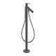 Axor Starck Freestanding Tub Filler Trim With 1.75 Gpm Handshower In Brushed Black Chrome, 12456341