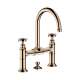 Axor Montreux 2-Handle Faucet 220 With Cross Handles And Pop-Up Drain, 1.2 Gpm In Polished Nickel, 16510831