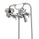 Axor Montreux 2-Handle Wall-Mounted Tub Filler With Cross Handles And 1.8 Gpm Handshower In Chrome, 16561001