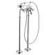Axor Montreux 2-Handle Freestanding Tub Filler Trim With Cross Handles And 1.8 Gpm Handshower In Chrome, 16562001