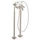 Axor Montreux 2-Handle Freestanding Tub Filler Trim With Cross Handles And 1.8 Gpm Handshower In Brushed Nickel, 16562821