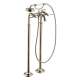 Axor Montreux 2-Handle Freestanding Tub Filler Trim With Lever Handles And 1.8 Gpm Handshower In Polished Nickel, 16563831
