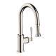 Axor Montreux Prep Kitchen Faucet 2-Spray Pull-Down, 1.75 Gpm In Polished Nickel, 16584831