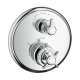 Axor Montreux Thermostatic Trim With Volume Control And Diverter- Cross-Handle In Chrome, 16820001