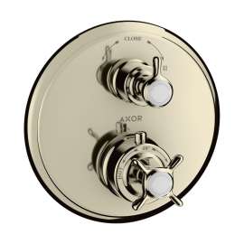Axor Montreux Thermostatic Trim With Volume Control And Diverter- Cross-Handle