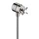 Axor Montreux Wall Outlet With Check Valves And Volume Control, Cross Handle In Chrome, 16882001