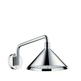 Axor Showers/Front Showerhead 240 2-Jet With Showerarm Trim, 2.5 Gpm In Chrome, 26021001