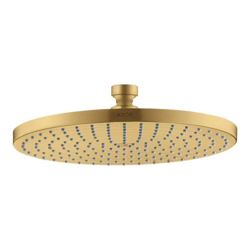 Axor Starck Showerhead 240 1-Jet, 1.75 Gpm In Brushed Gold Optic, 26071251
