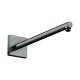 Axor Showersolutions Showerarm Square, 15" In Polished Black Chrome, 26436331