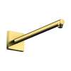 Axor Showersolutions Showerarm Square, 15" In Polished Gold Optic, 26436991
