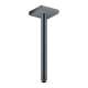 Axor Showersolutions Extension Pipe For Ceiling Mount Square, 12" In Brushed Black Chrome, 26438341