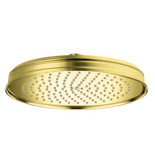 Axor Montreux Showerhead 240 1-Jet, 1.75 Gpm In Brushed Gold Optic, 28374251