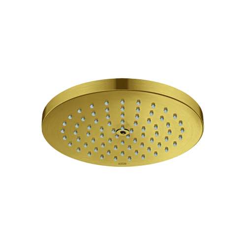 Axor Showersolutions Showerhead 180 1-Jet Powder Rain, 1.75 Gpm In Brushed Gold Optic, 28618251
