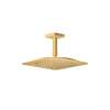 Axor Citterio C Showerhead 270 Square 1-Jet Ceiling Connection, 2.5 Gpm In Brushed Gold Optic, 28793251