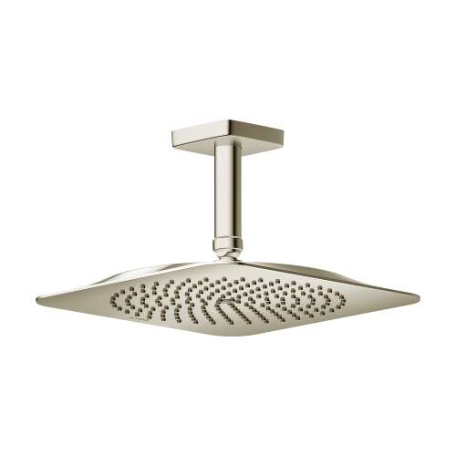Axor Citterio C Showerhead 270 Square 1-Jet Ceiling Connection, 2.5 Gpm In Polished Nickel, 28793831