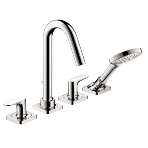 Axor Citterio M 4-Hole Roman Tub Set Trim With 1.75 Gpm Handshower In Chrome, 34448001