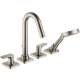 Axor Citterio M 4-Hole Roman Tub Set Trim With 1.75 Gpm Handshower In Brushed Nickel, 34448821