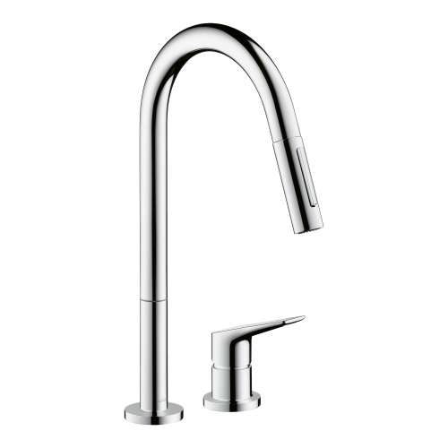 Axor Citterio M 2-Hole Single-Handle Kitchen Faucet 2-Spray Pull-Down, 1.75 Gpm In Chrome, 34822001