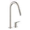 Axor Citterio M 2-Hole Single-Handle Kitchen Faucet 2-Spray Pull-Down, 1.75 Gpm In Stainless Steel Optic, 34822801