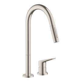 Axor Citterio M 2-Hole Single-Handle Kitchen Faucet 2-Spray Pull-Down