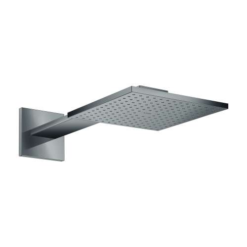Axor Showersolutions Showerhead 250 Square 2- Jet With Showerarm Trim, 2.5 Gpm In Polished Black Chrome, 35310331