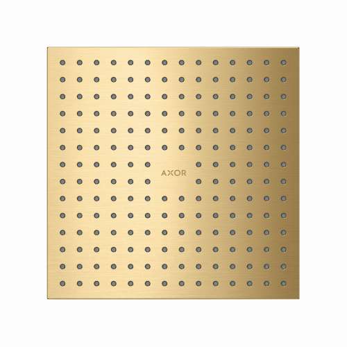 Axor Showersolutions Showerhead 250 Square 2-Jet, 2.5 Gpm In Brushed Gold Optic, 35313251