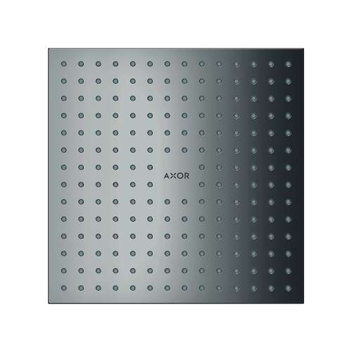 Axor Showersolutions Showerhead 250 Square 2-Jet, 1.75 Gpm In Polished Black Chrome, 35315331