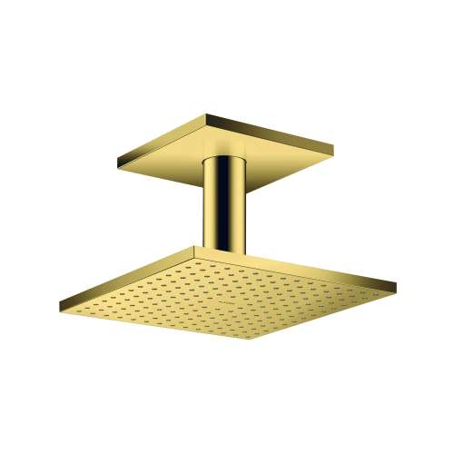Axor Showersolutions Showerhead 250 Square 2-Jet Ceiling Connection, 1.75 Gpm In Polished Gold Optic, 35319991