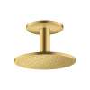 Axor Showersolutions Showerhead 250 2-Jet Ceiling Connection, 1.75 Gpm In Brushed Gold Optic, 35365251
