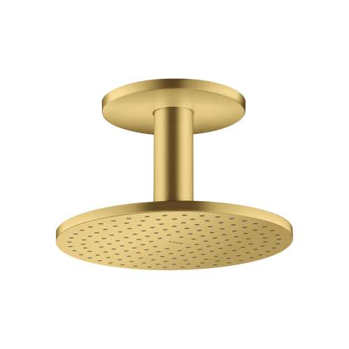 Axor Showersolutions Showerhead 250 2-Jet Ceiling Connection, 1.75 Gpm In Brushed Gold Optic, 35365251