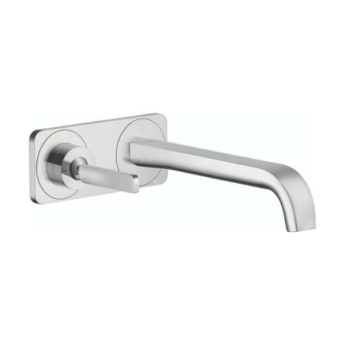 Axor Citterio E Wall-Mounted Single-Handle Faucet Trim With Base Plate, 1.2 Gpm In Chrome, 36114001