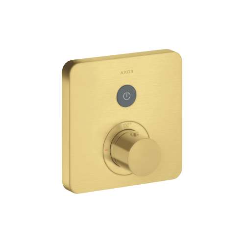 Axor Showerselect Thermostatic Trim Softcube For 1 Function In Brushed Gold Optic, 36705251